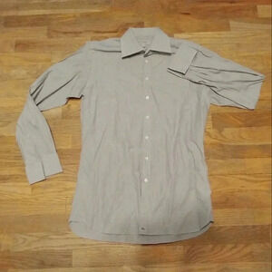 Burberry London Mens Gray Long Sleeve Button Shirt 15 1/2 - 39